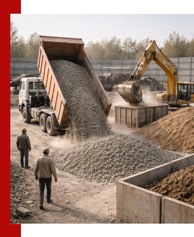 Доставка нерудных материалов с погрузкой и разгрузкой в Ртищеве