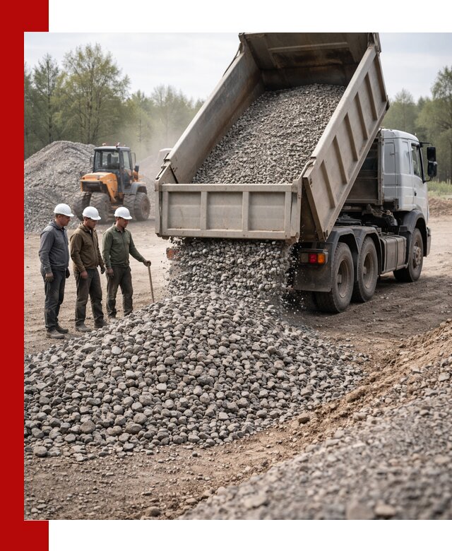 Доставка гравийного щебня фракции 70-120 в Ртищеве