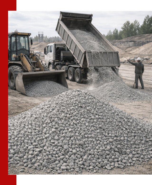 Доставка известнякового щебня фр. 5–20 в Ртищеве