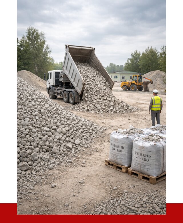 Известняковый щебень фракция 70-150 в Ртищеве от 1277 р. | ПРОНЕРУДРтщ