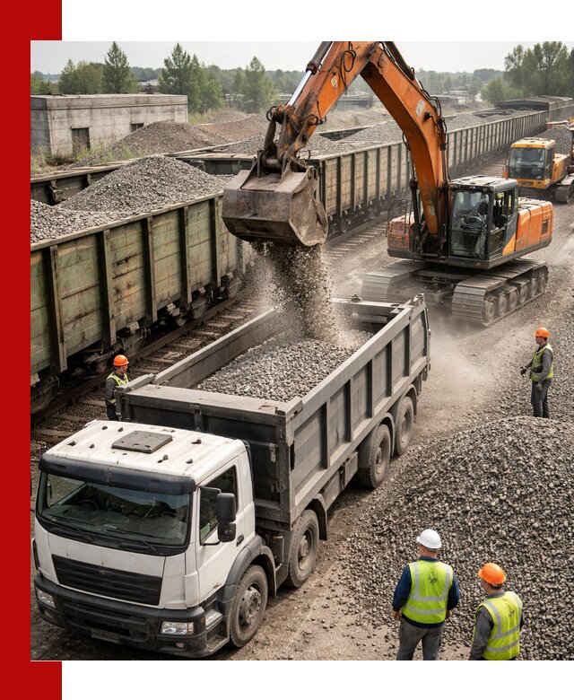 Железнодорожный щебень фракция 25–60 для поставок в Ртищеве