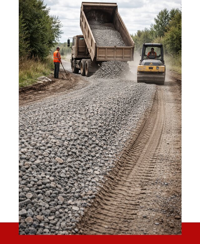 Щебень для отсыпки дороги в Ртищеве от 2758 р. ПРОНЕРУДРтщ