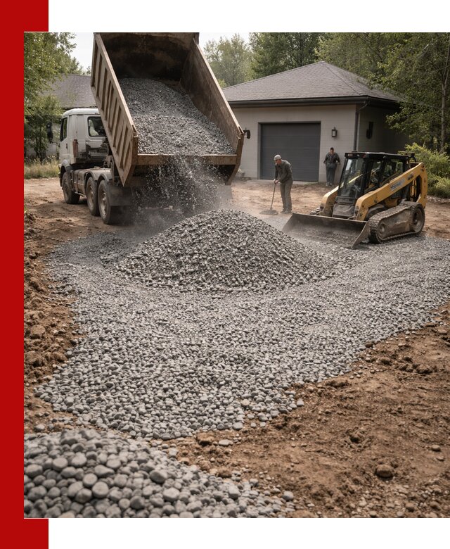 Щебень для парковки в Ртищеве: доставка и укладка качественного материала