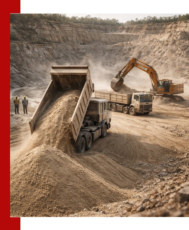 Карьерный песок навалом с доставкой в Ртищеве