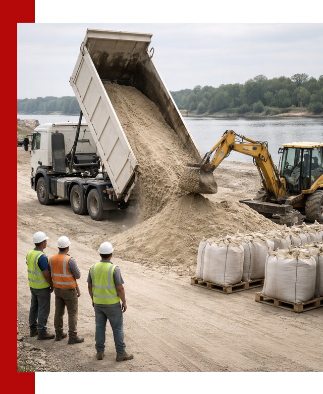 Доставка речного песка в Ртищеве самосвалами и погрузкой