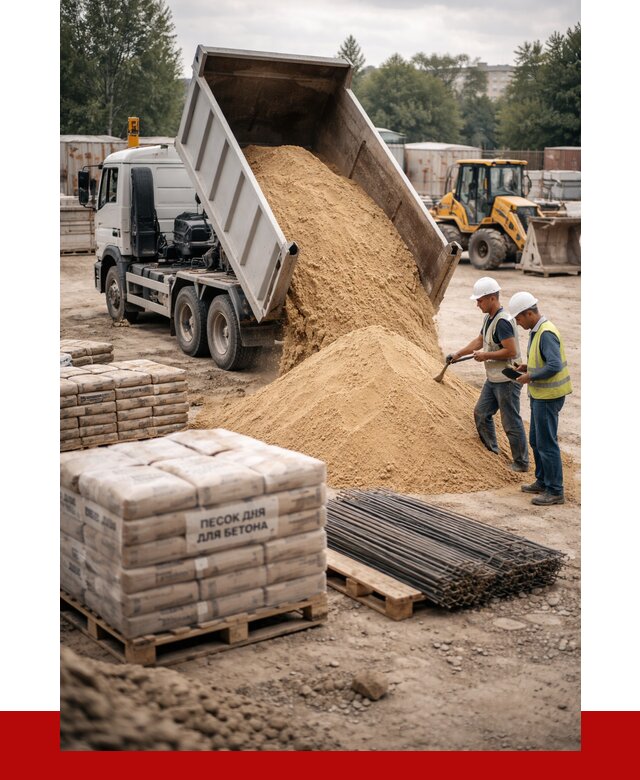 Песок для бетона в Ртищеве от 2554 р. с доставкой, ПРОНЕРУДРтщ