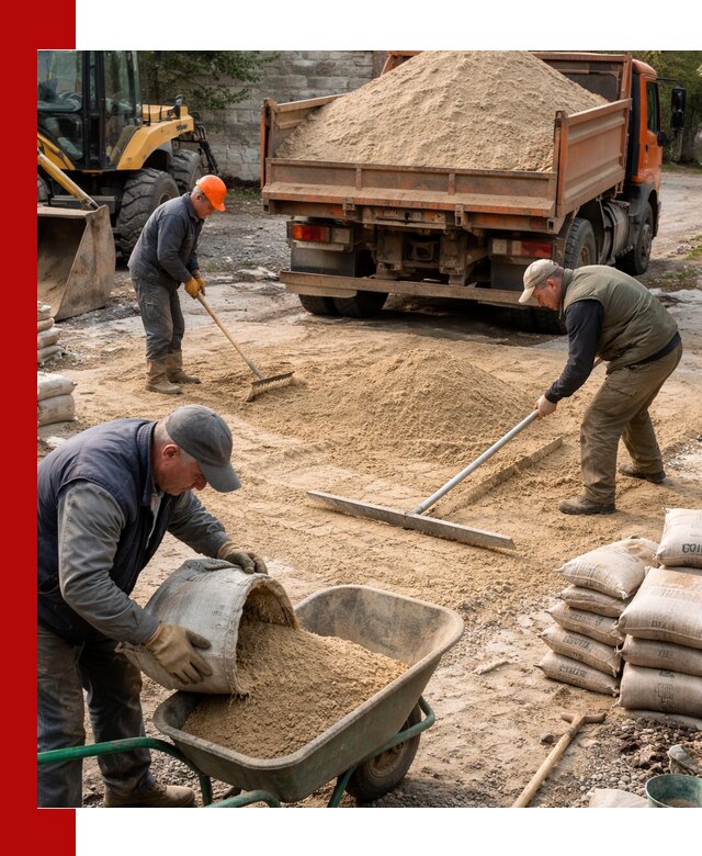 Поставка песка для стяжки в Ртищеве с быстрой доставкой