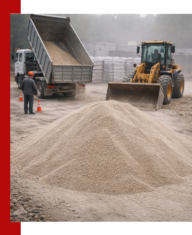 Кварцевый песок фракция 0–8 для стройработ в Ртищеве