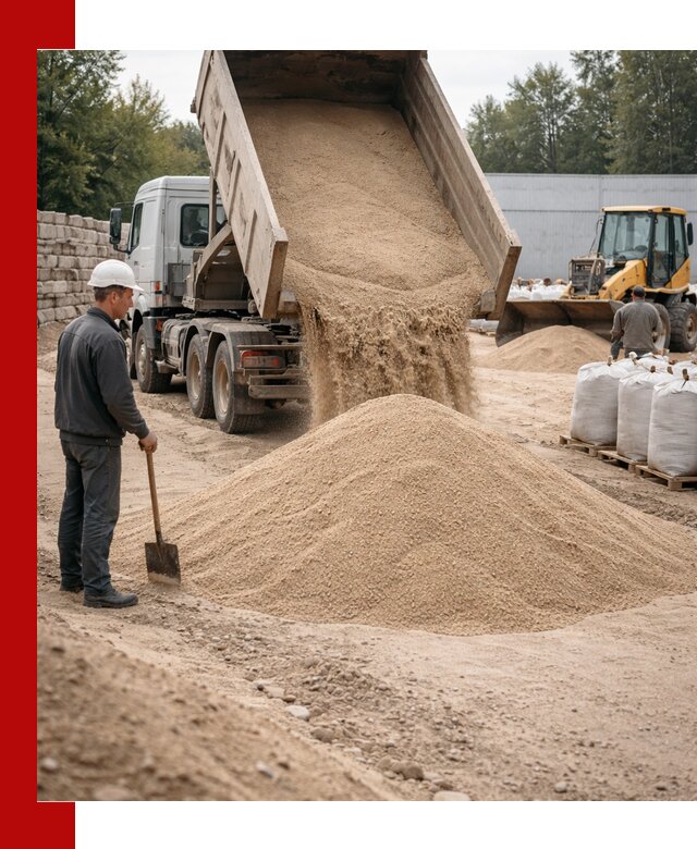 Кварцевый песок фракция 0–3 мм с доставкой в Ртищеве