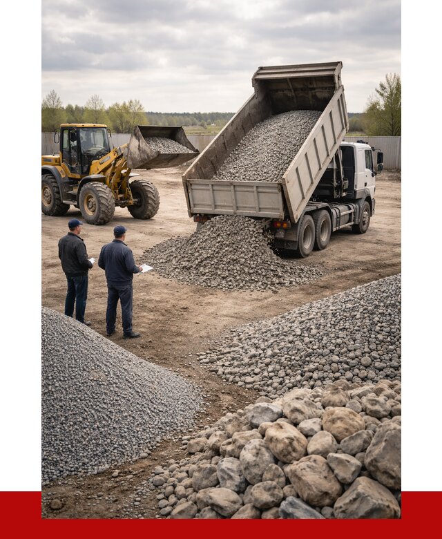 Гравий и камень с доставкой в Ртищеве от 4290 р. - ПРОНЕРУДРтщ