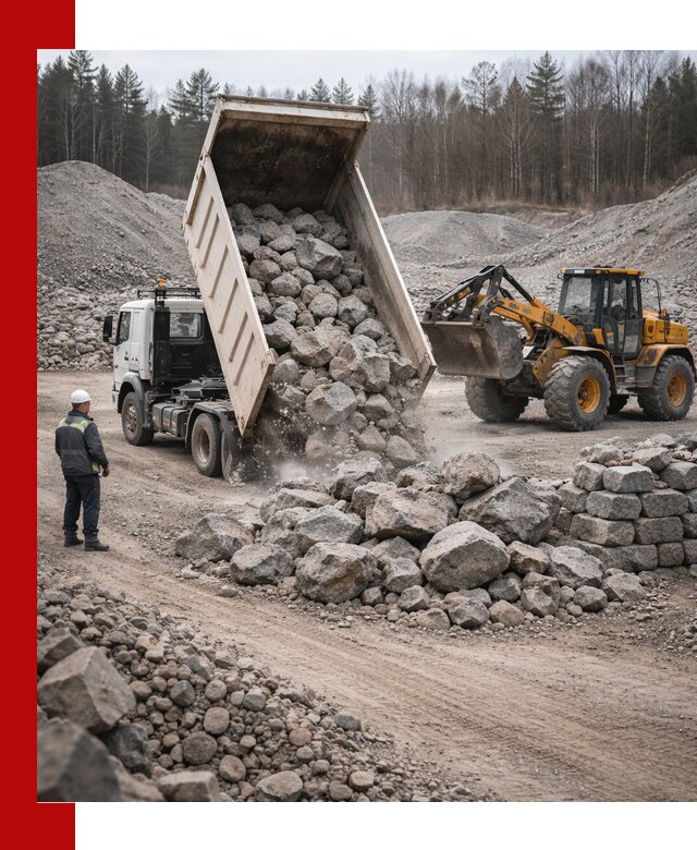 Доставка и продажа бутового гранитного камня в Ртищеве