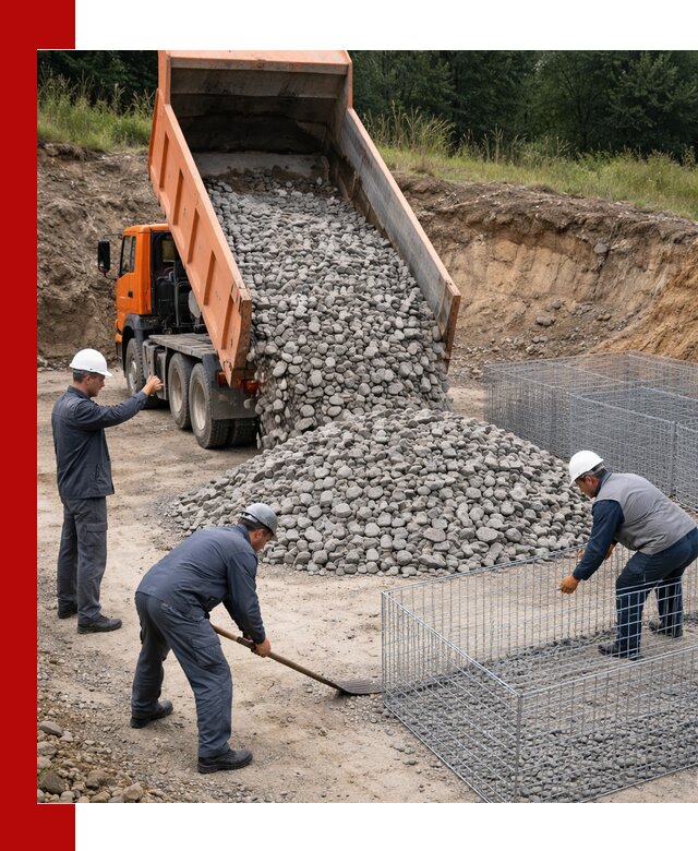 Камень для габионов с доставкой в Ртищеве быстро и надёжно