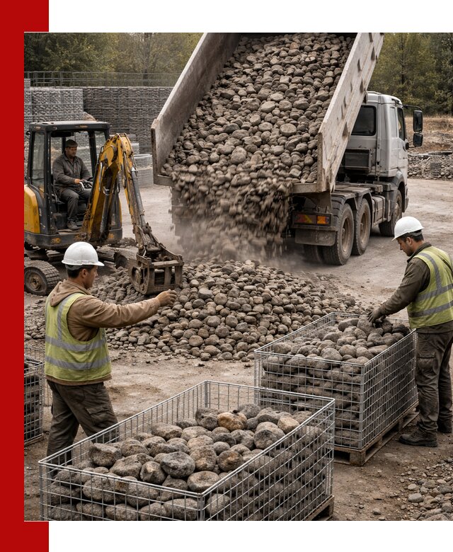 Камень для габионов фракция 100–201 в Ртищеве