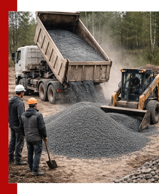 Гранитный отсев 0-5 с доставкой и разгрузкой в Ртищеве