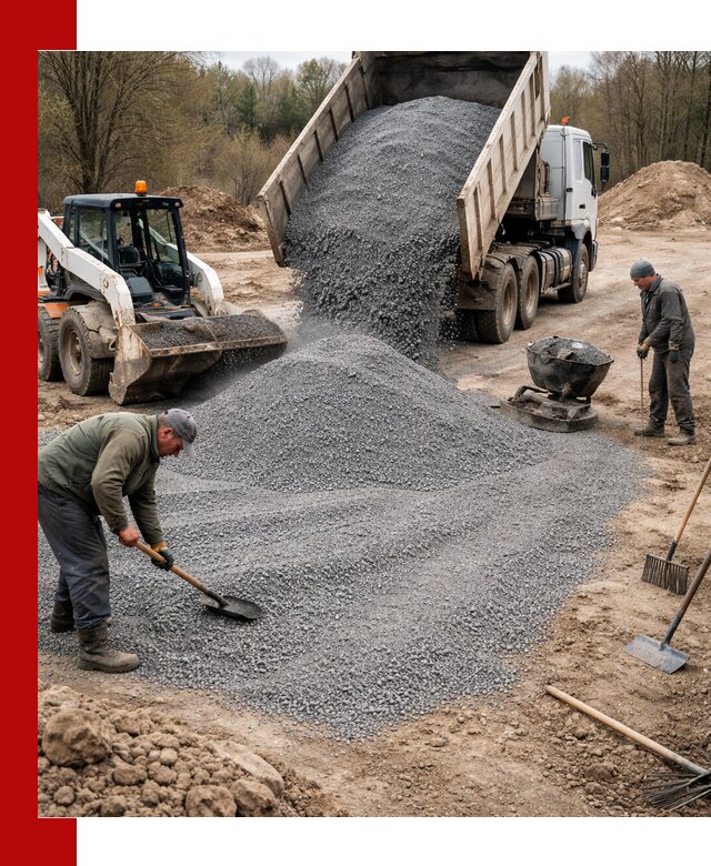 Отсев для подсыпки в Ртищеве — доставка и подсыпка на участок