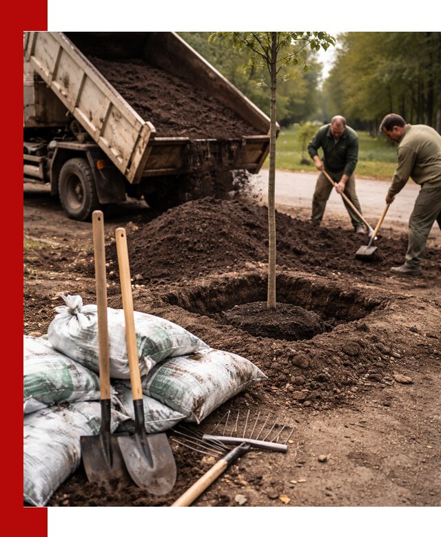 Грунт для посадки деревьев в Ртищеве — доставка и подготовка почвы