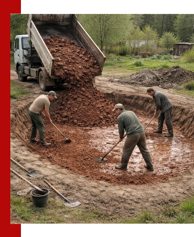 Купить качественную глину для пруда в Ртищеве