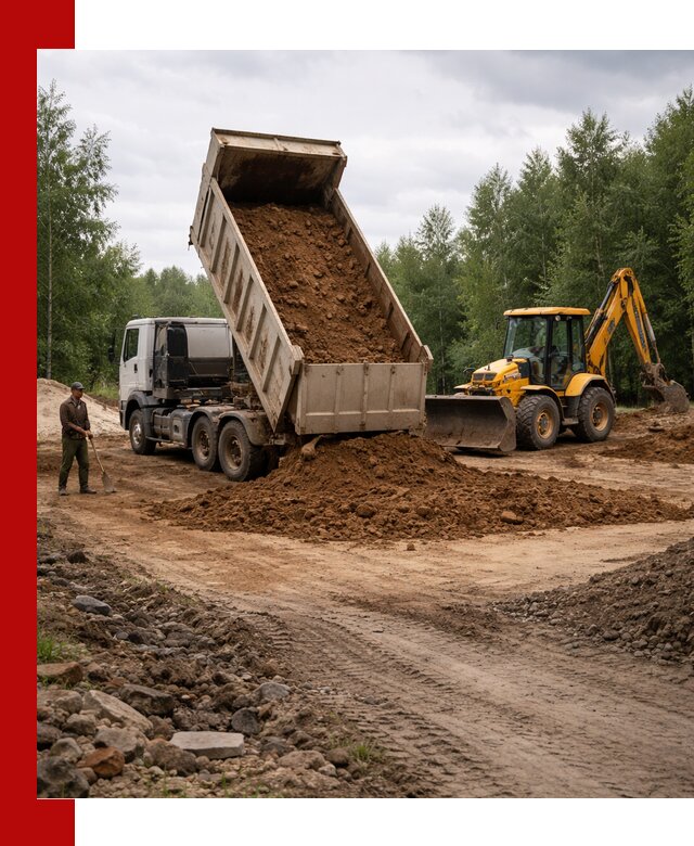 Доставка суглинка самосвалами в Ртищеве подсыпка и планировка