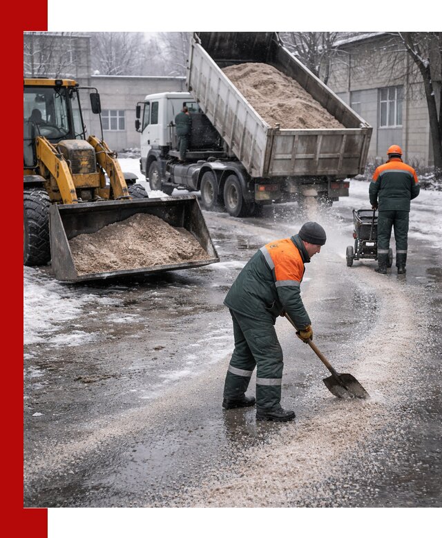 Реагент против гололеда с доставкой и нанесением в Ртищеве
