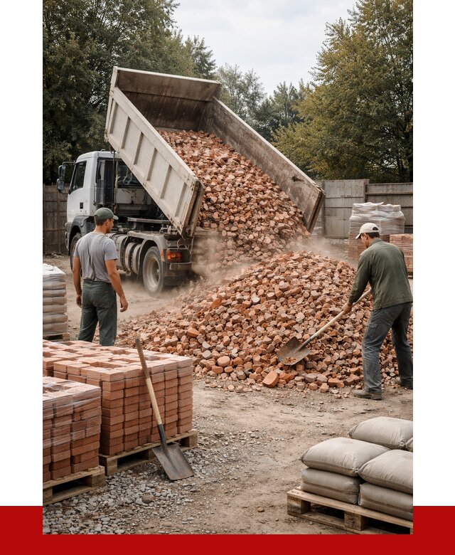 Бой кирпича в Ртищеве с доставкой от 4290 руб/куб | ПРОНЕРУДРтщ