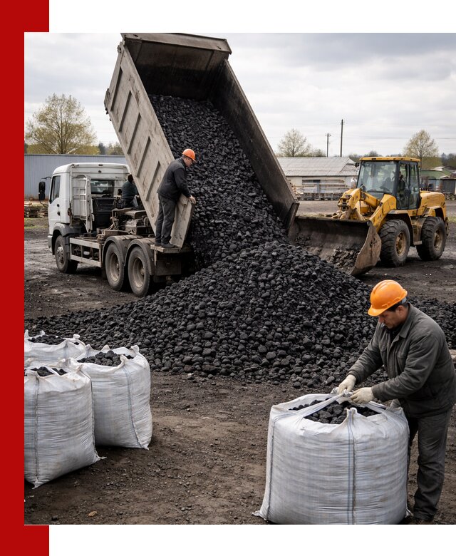 Доставка каменного угля в Ртищеве оптом и в розницу